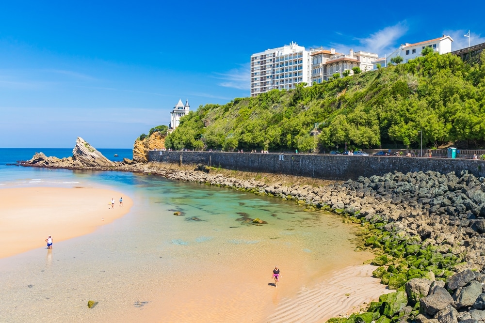 La plage de Biarritz, Pays Basque 