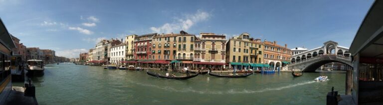 Vue panoramique du Grand Canal à Venise.