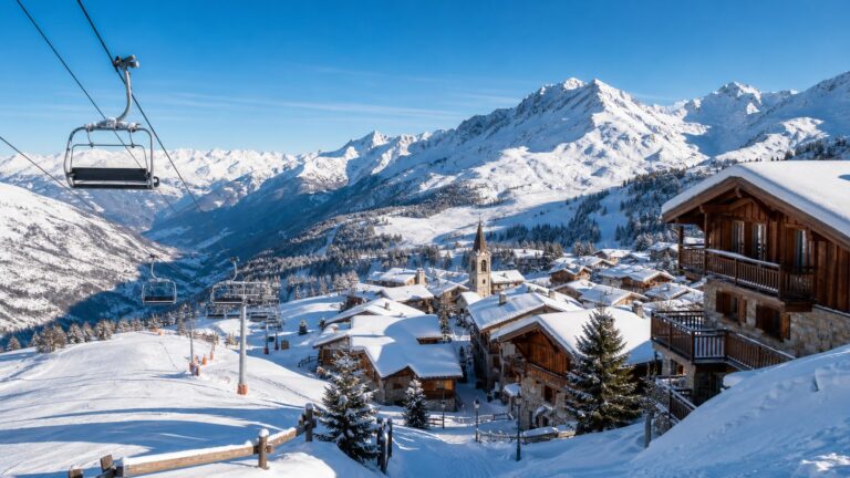Station de ski et village de vacances en montagne, image de couverture pour un article Club Med ski